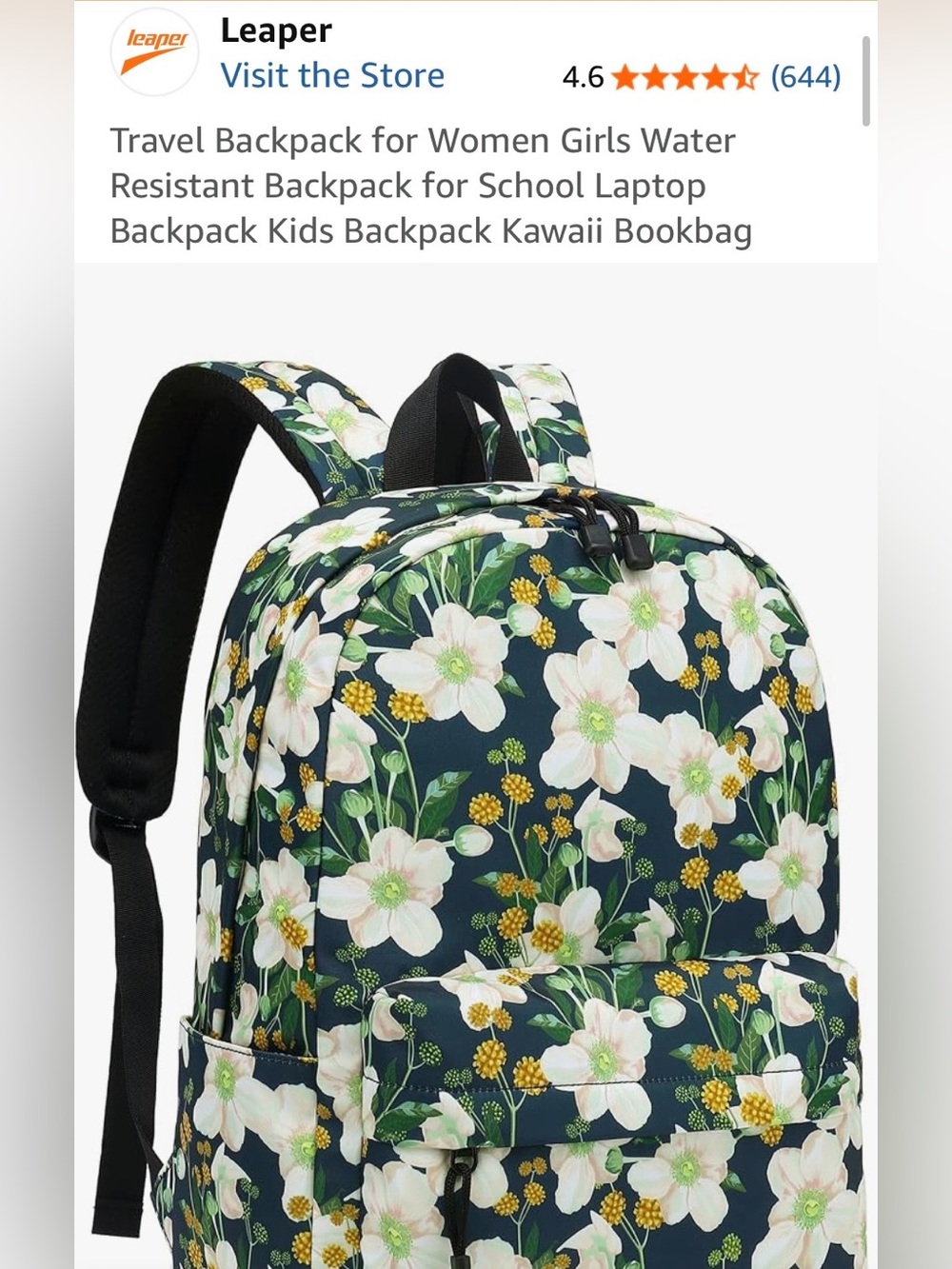 🆓📦Kawaii Floral Backpack